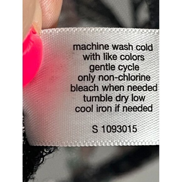 Lane Bryant Top Women 14 Black Sheer Floral Mesh Feminine Boho Western Classic - Picture 8 of 12